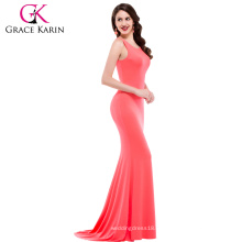 Red Robes Robes Sexy Robes O-Neck Femmes Robe Longue Robe Bandeaux Slim Mermaid Formal Prom Vestidos CL009648-2